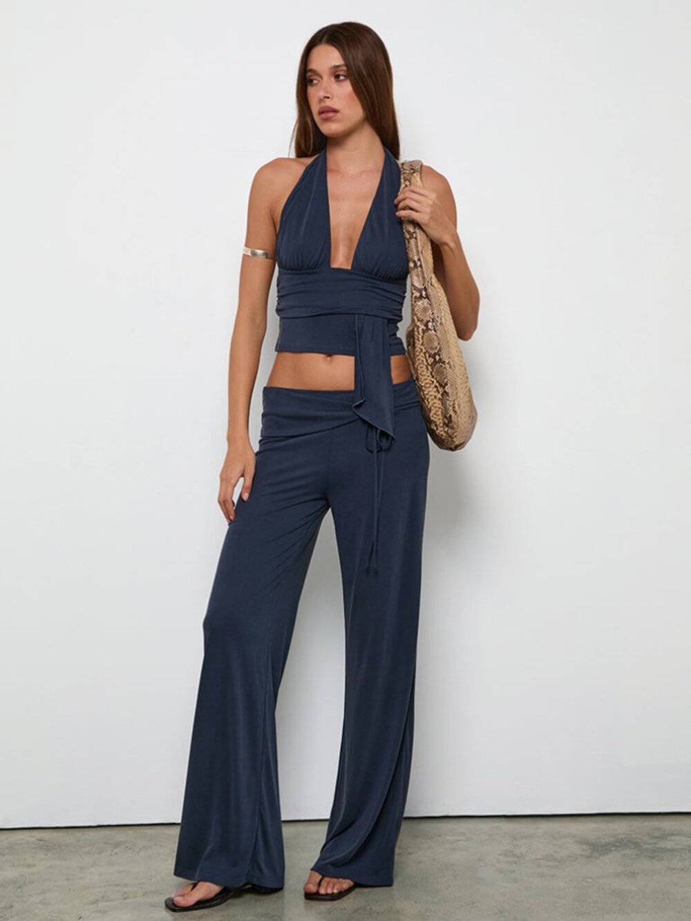 Motel Donata Trouser Belt Ocean Storm S